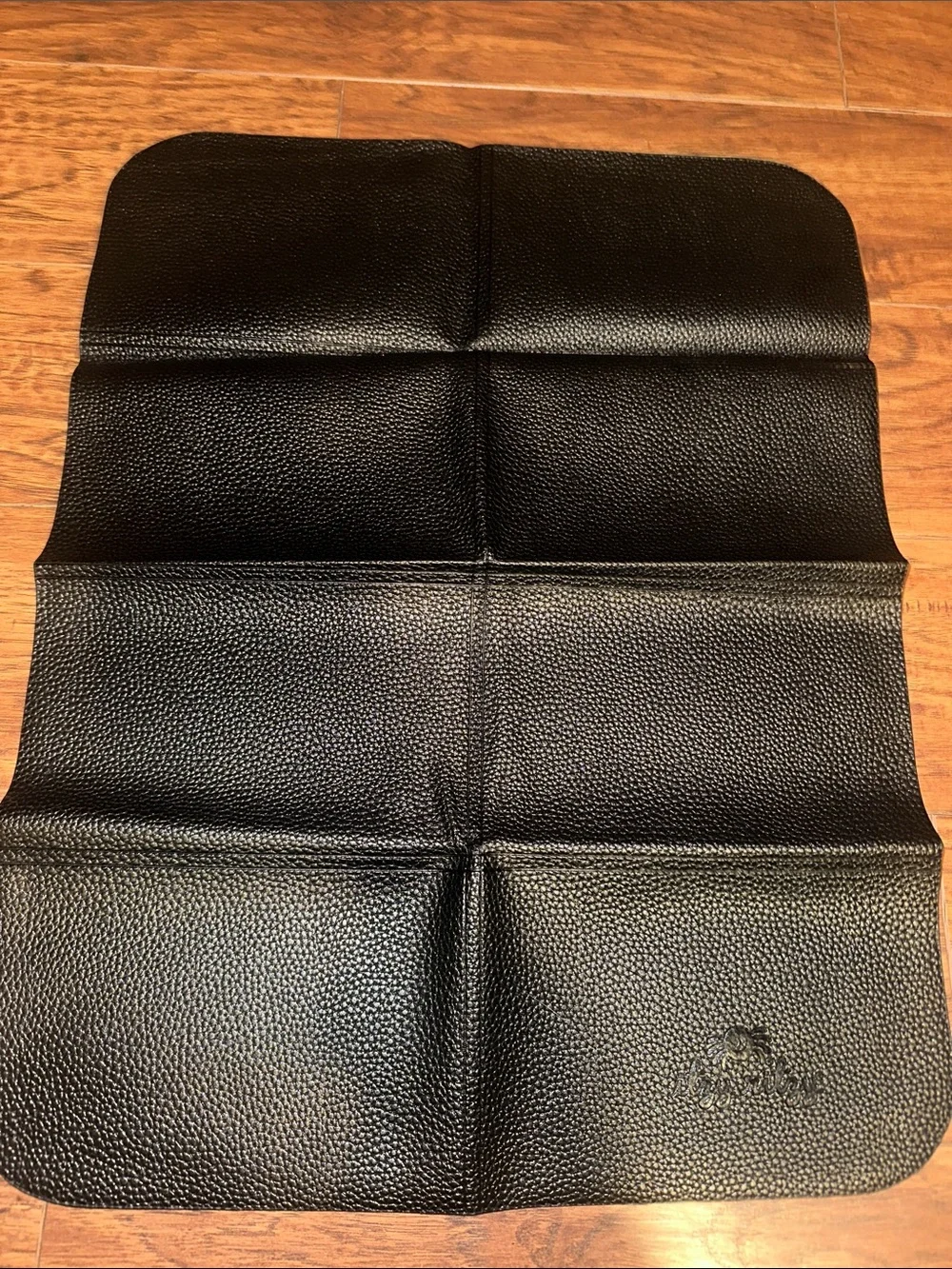 Itzy Ritzy Black Leather Wristlet Diaper Changes on the go